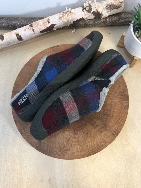 KEEN Howser Slide Plaid Wool Slip-On Clogs - Multi/Blue - Size 9 - Picture 8 of 14